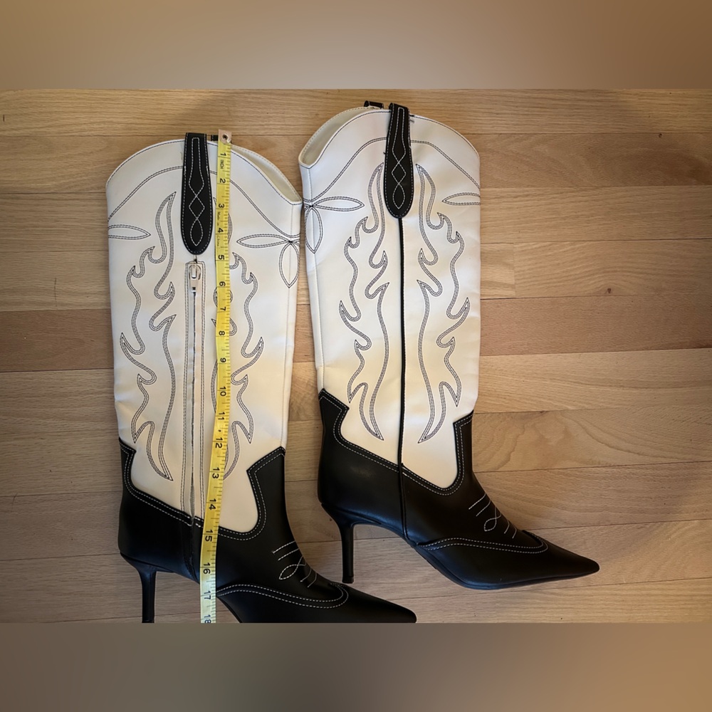 INC Hayleigh Vegan Leather Knee-High Heeled Cowgirl Boots, Size 6.5M, NWOB - Picture 9 of 10
